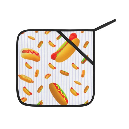 Hot Dogs on Pinstripes Pot Holder (2pcs)
