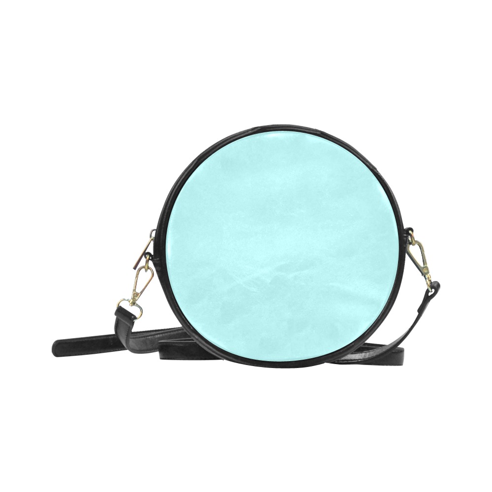 color pale turquoise Round Sling Bag (Model 1647)