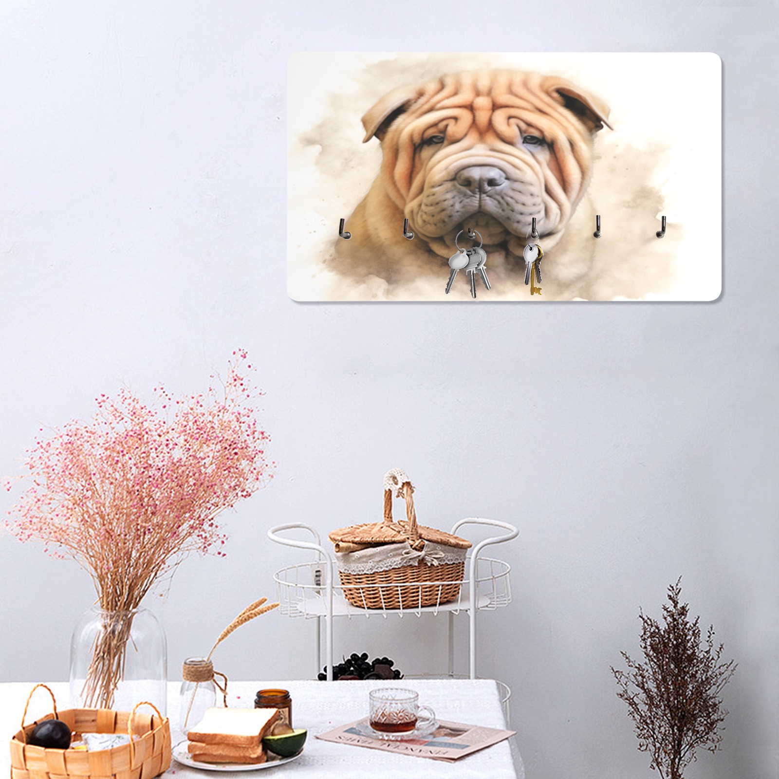 Chow Chow Wall Mounted Decor Key Holder