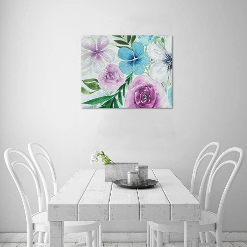 floral Frame Canvas Print 20"x16"