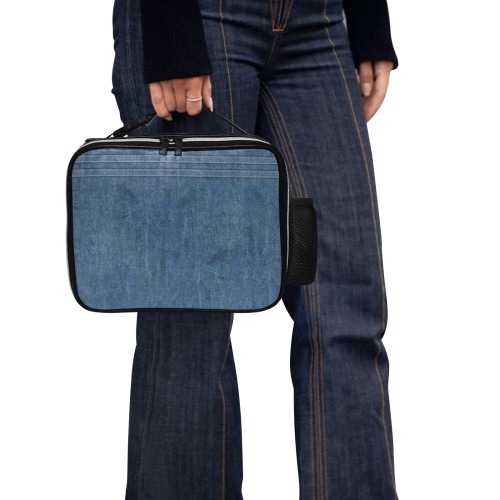 Denim-Look PU Leather Lunch Bag (Model 1723)