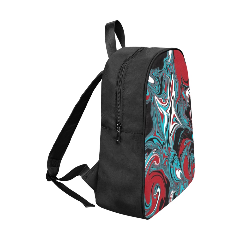 Dark Wave of Colors Fabric School Backpack (Model 1682) (Large)