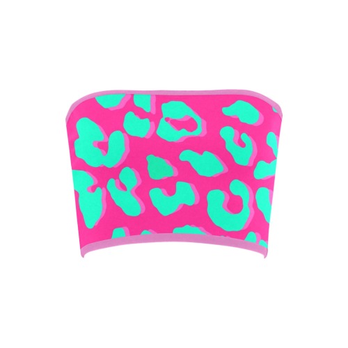 Leopard Print Pink Mint Bandeau Top