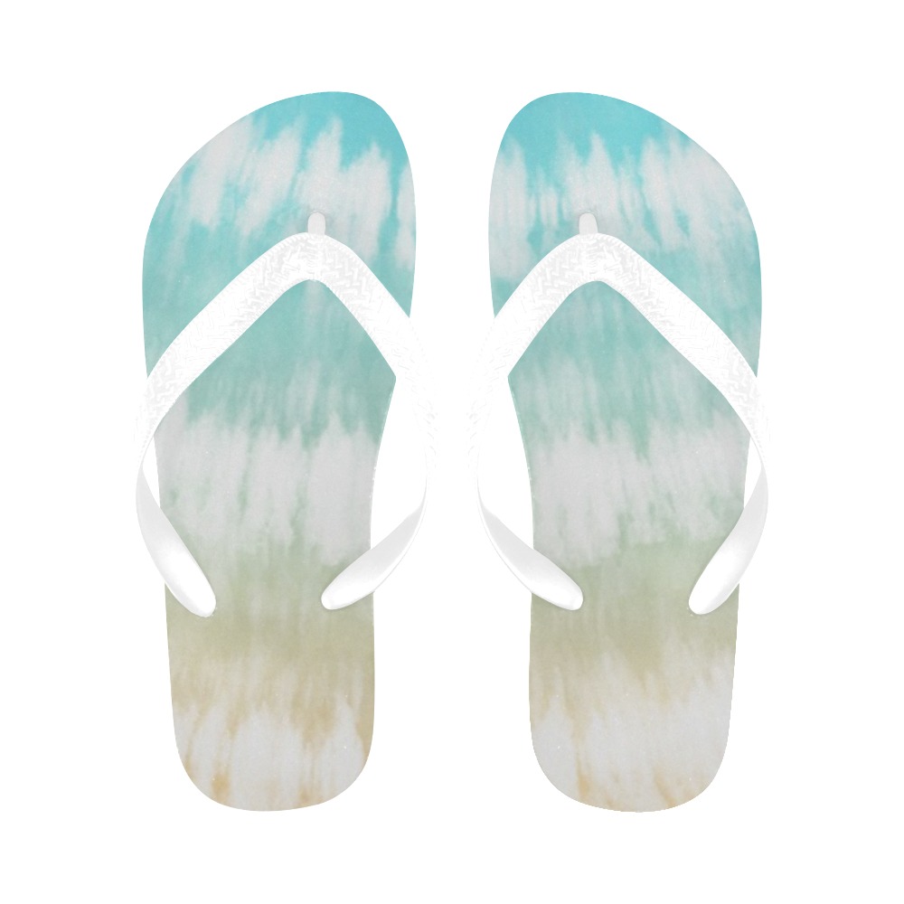 chancletas azul pastel Flip Flops for Men/Women (Model 040)