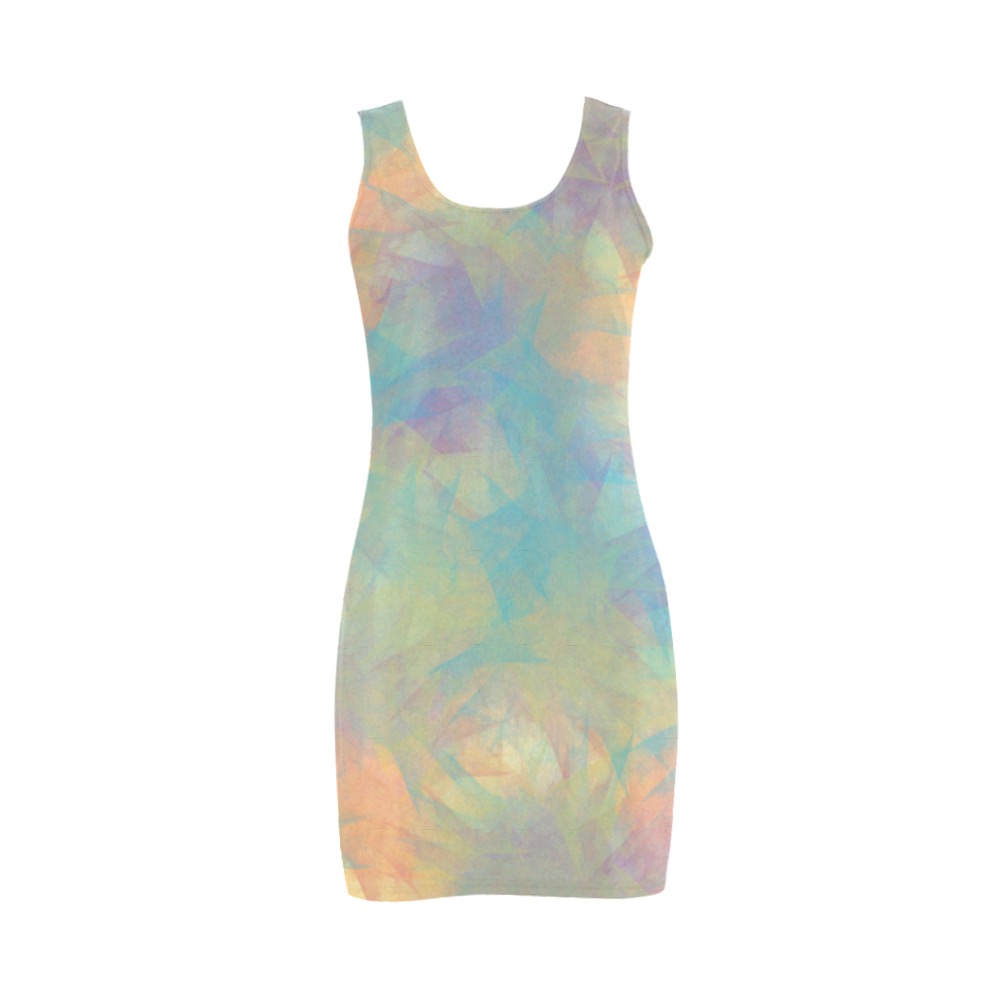 Ǒ Rainbow Sherbert Starburst 2 Medea Vest Dress (Model D06)