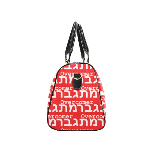 Overcomer (White) tote bag red New Waterproof Travel Bag/Small (Model 1639)