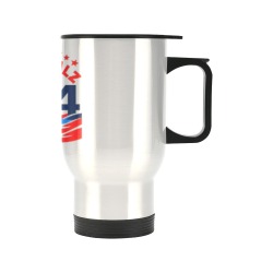 Kamala Walz 2024 Travel Mug (Silver) (14 Oz)