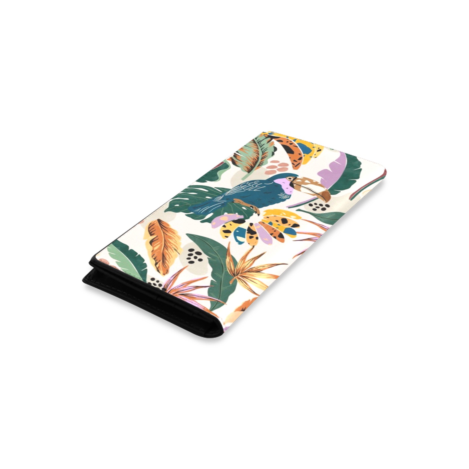 Toucans in wild tropical nature Women's Leather Wallet (Model 1611)