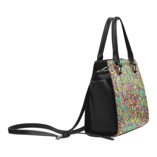 Psychic Celebration Rivet Shoulder Handbag (Model 1645)
