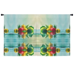 Curtains Fruit and vegetables 3 Window Curtain 52"x63" (2-Piece)