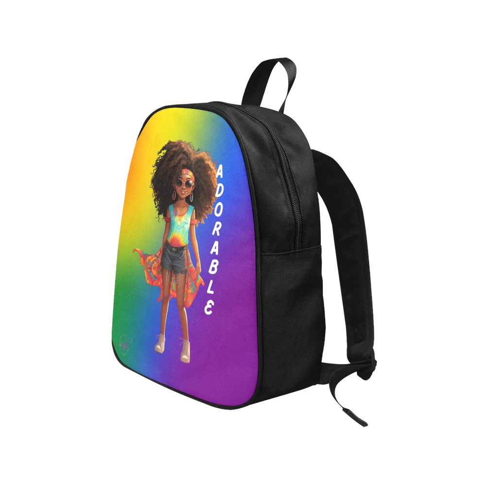 Tiana - Fabric School Backpack (Medium) Fabric School Backpack (Model 1682) (Medium)