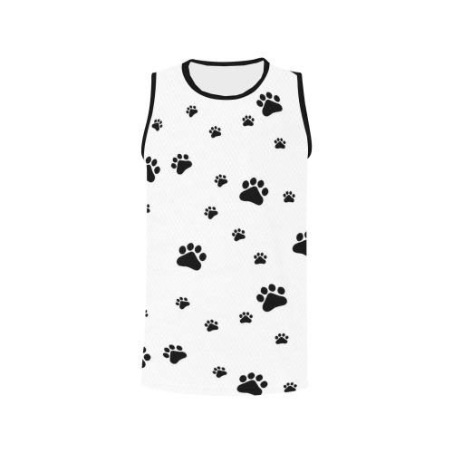 Paws White by Fetishworld All Over Print Basketball Jersey