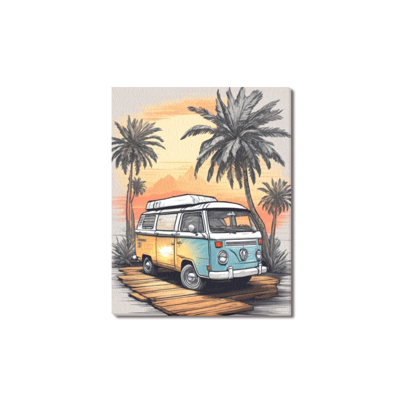 California Vibes Upgraded Canvas Print 11"x14"