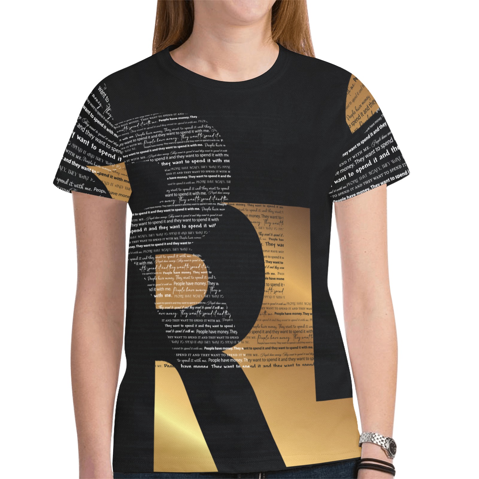 RL Affirmation Design 2 New All Over Print T-shirt for Women (Model T45)