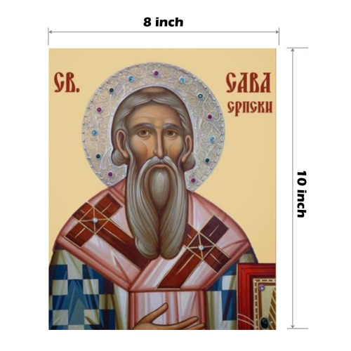 Saint Sava (Sveti Sava) Wood Print 8"x10"