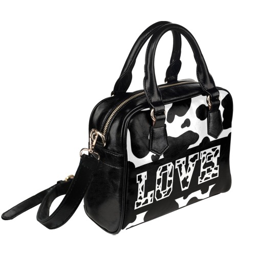 Cow Print handbag LOVE_ 5a Shoulder Handbag (Model 1634)