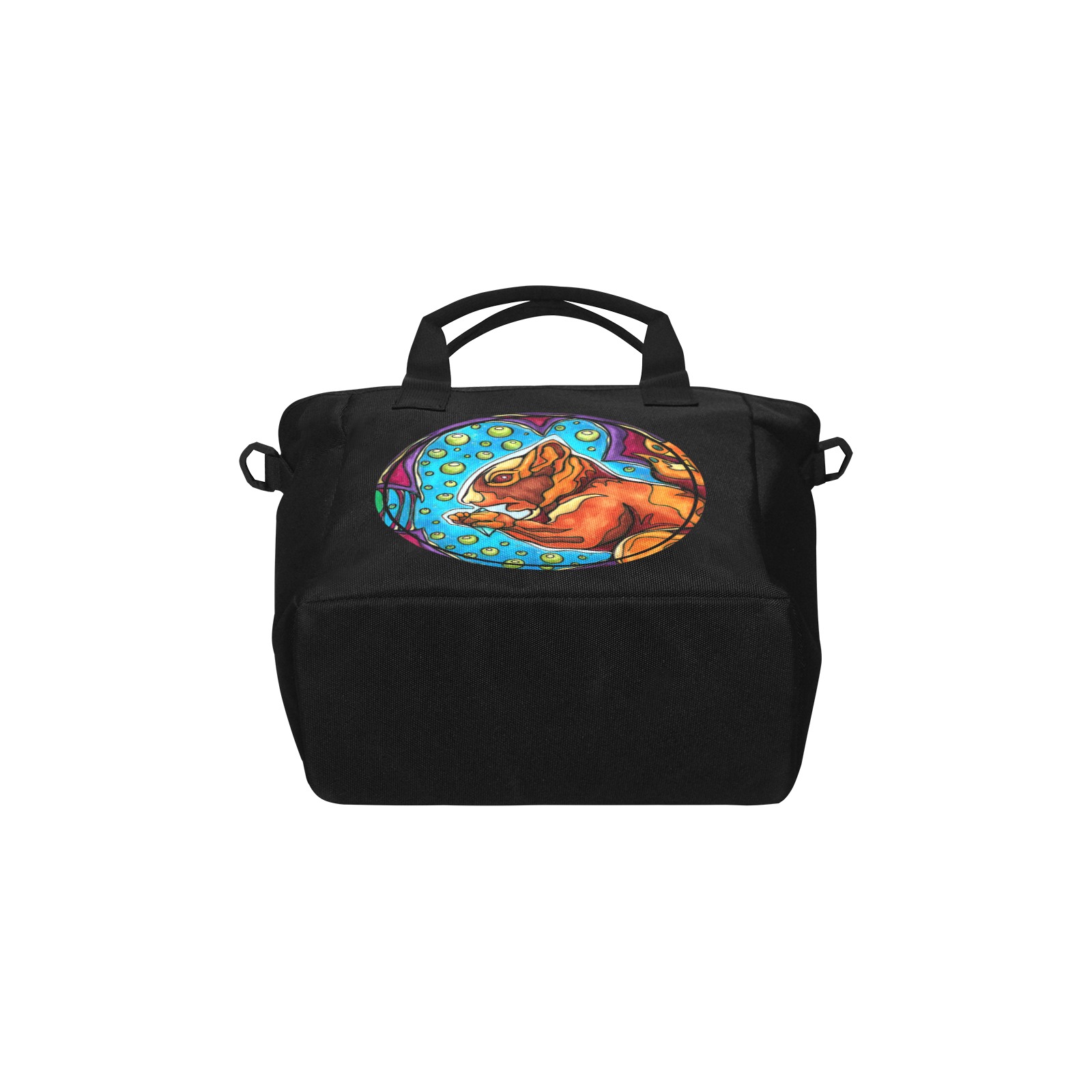 squirrel Insulated Tote Bag with Shoulder Strap (Model 1724)