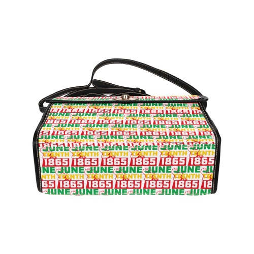 Juneteenth White Fist Purse Waterproof Canvas Bag-Black (All Over Print) (Model 1641)
