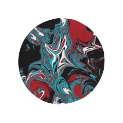 Dark Wave of Colors Round Seat Cushion