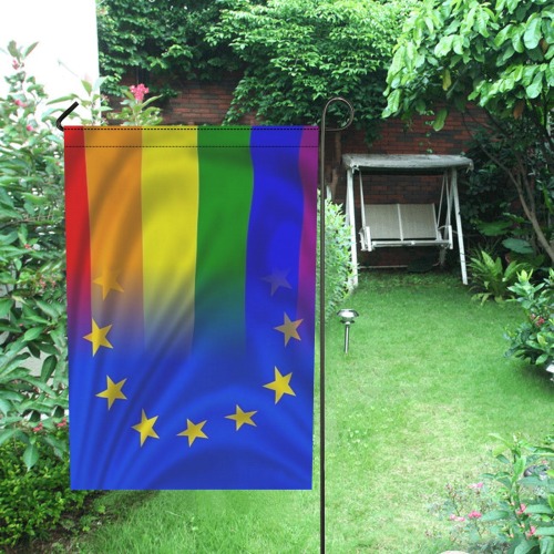Euro Pride Flag Pop Art by Nico Bielow Garden Flag 12‘’x18‘’(Twin Sides)
