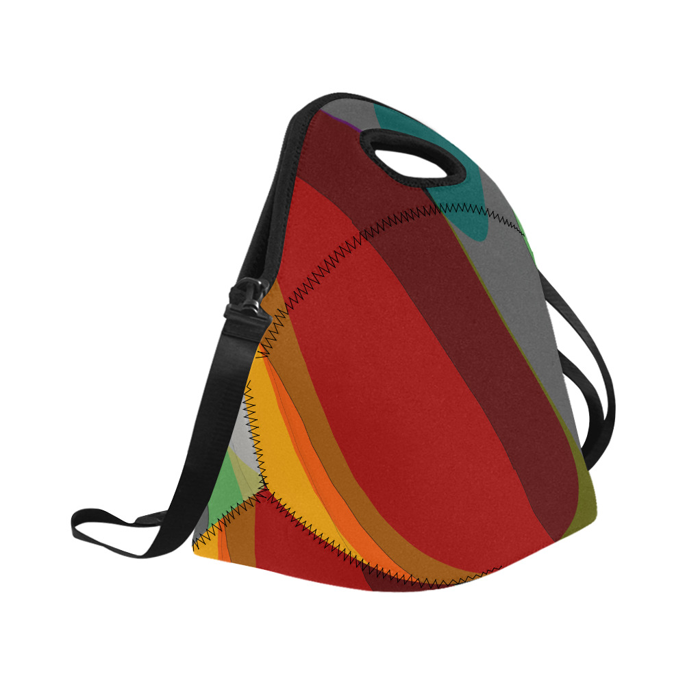 Colorful Abstract 118 Neoprene Lunch Bag/Large (Model 1669)