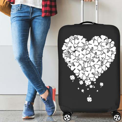 Clover Heart Luggage Cover/Large 26"-28"