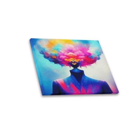 psychedelic figure Frame Canvas Print 20"x16"