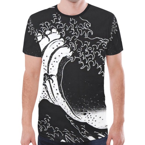 Japanese Great Wave Inhuman Tee New All Over Print T-shirt for Men (Model T45)