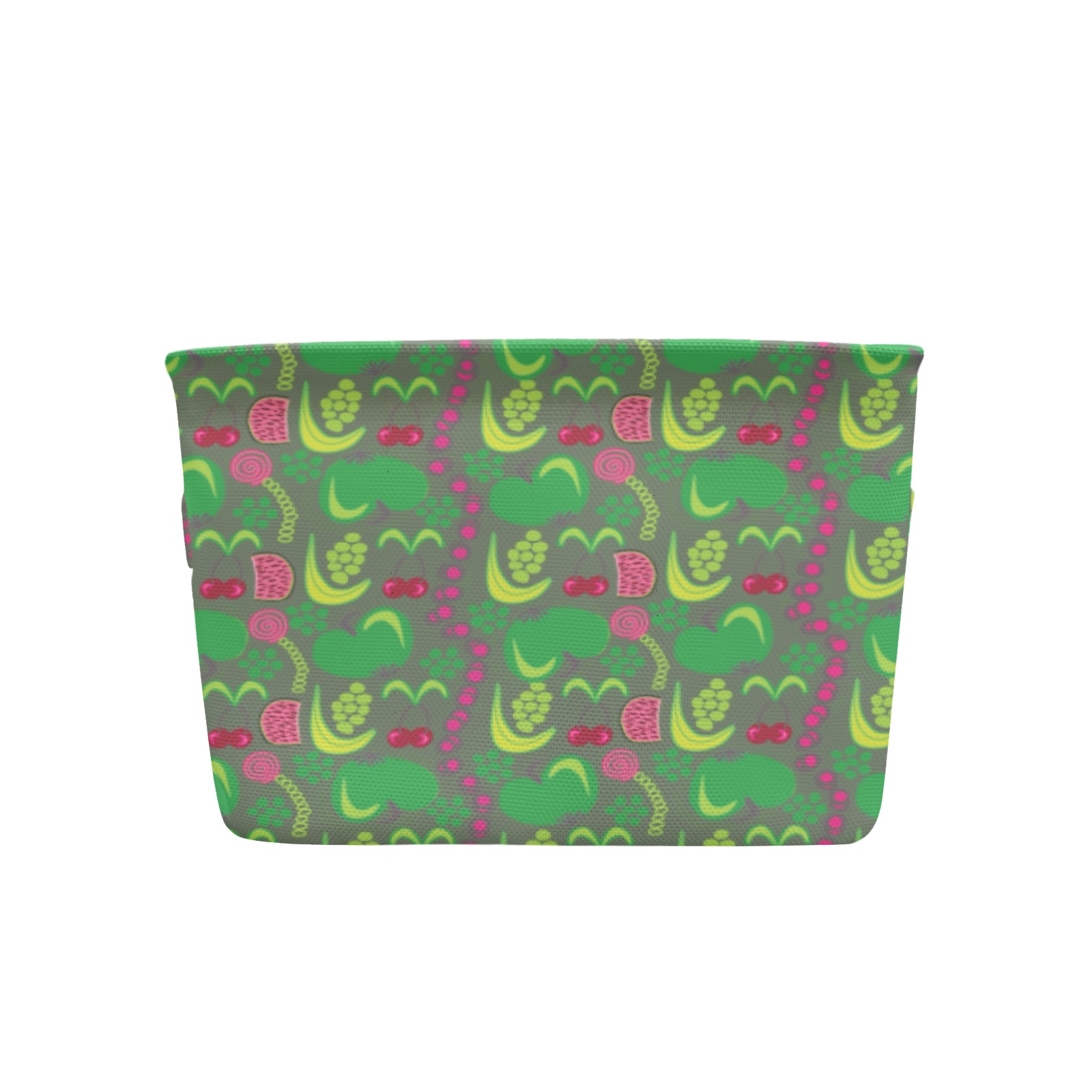 Green & Fruity pattern Facric Storage Basket