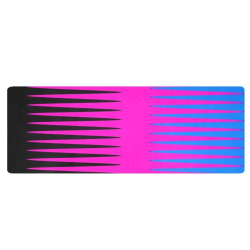 Wave Design Pink Blue and Black Kitchen Mat 48"x17"