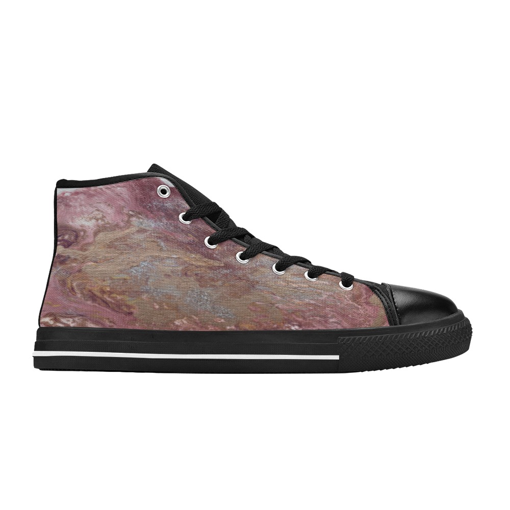 Magical Meteorb Women's Classic High Top Canvas Shoes (Model 017)