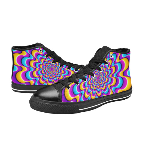 Colorful spirals Men’s Classic High Top Canvas Shoes (Model 017)