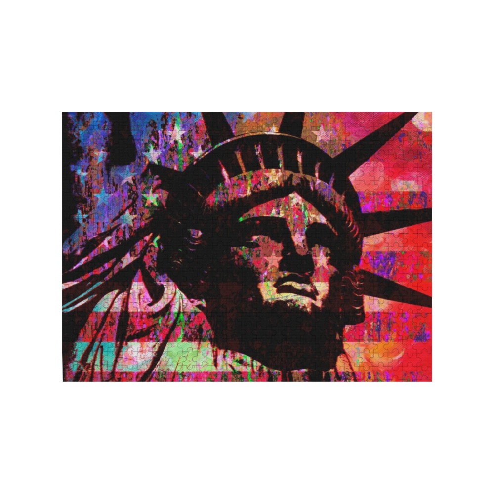 LADY LIBERTY 500-Piece Wooden Photo Puzzles