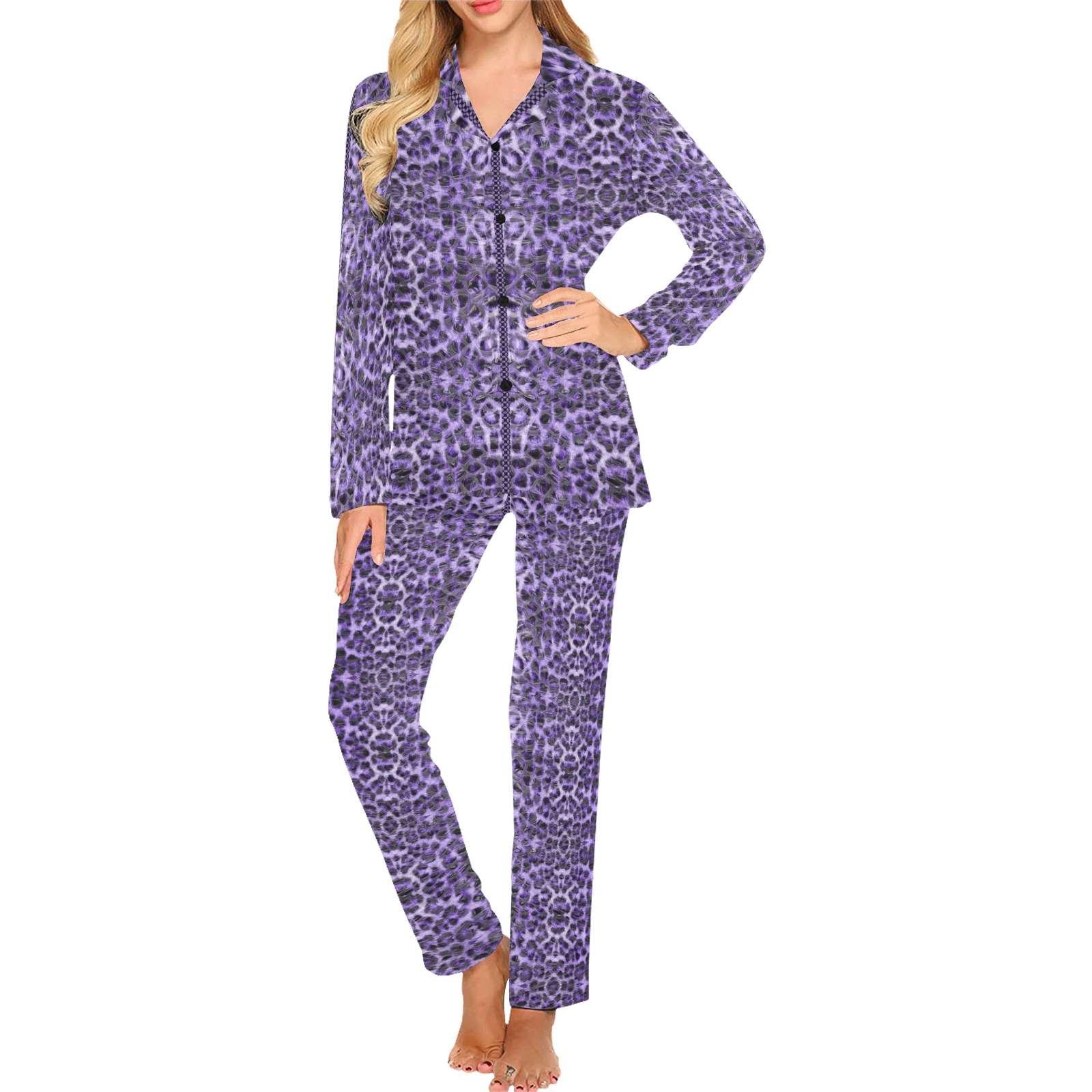 puma purple Women's Long Pajama Set