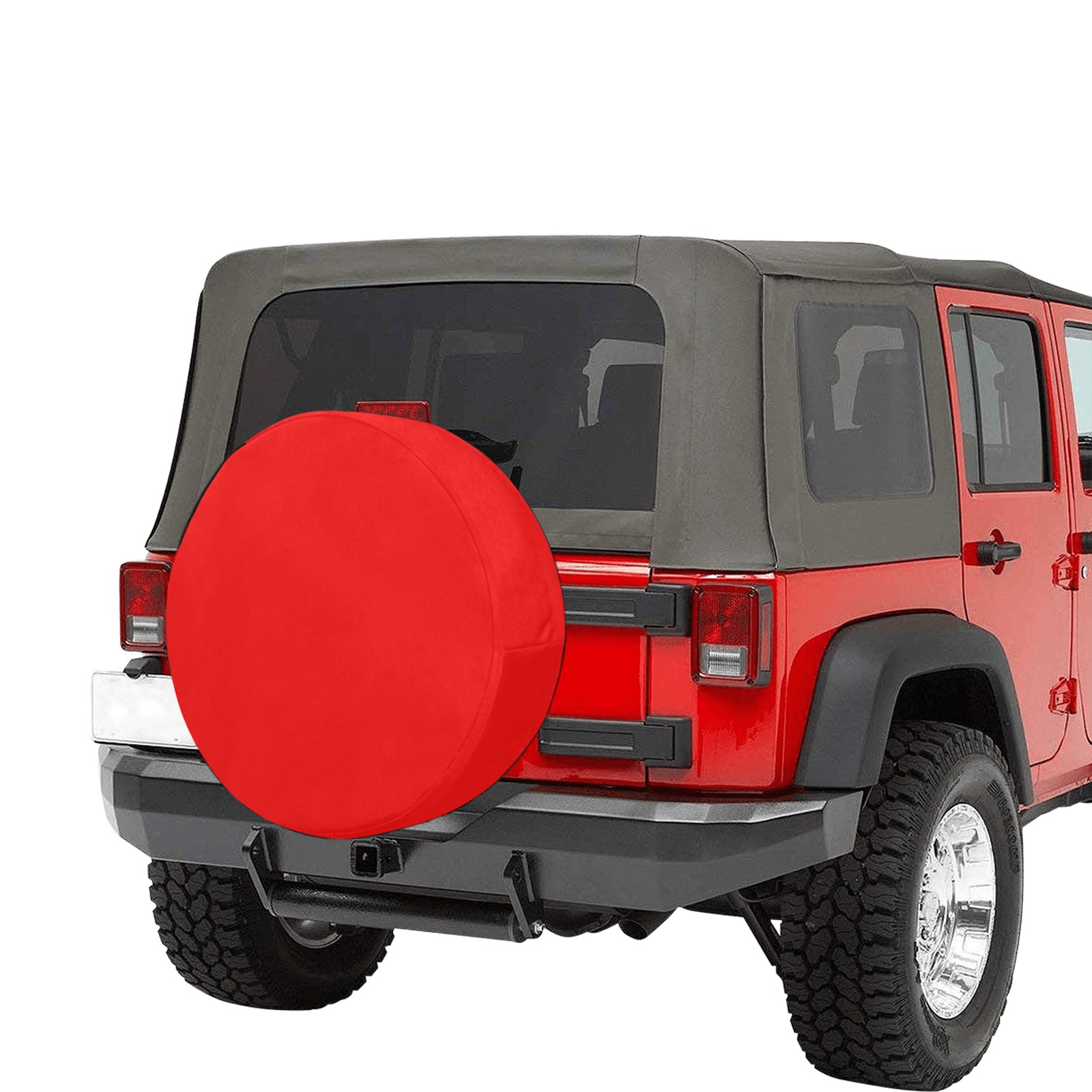 Merry Christmas Red Solid Color 32 Inch Spare Tire Cover