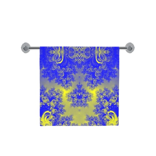 Sunlight and Blueberry Plants Frost Fractal Bath Towel 30"x56"