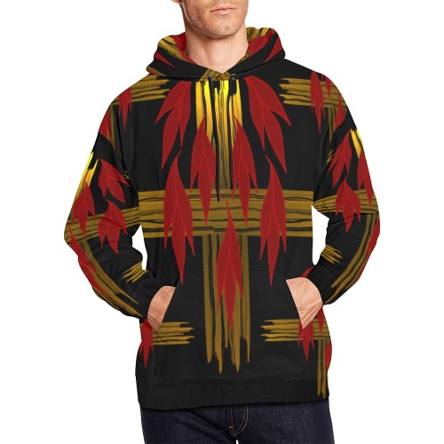Wooden Cross Men's Hoodie All Over Print Hoodie for Men (USA Size) (Model H13)