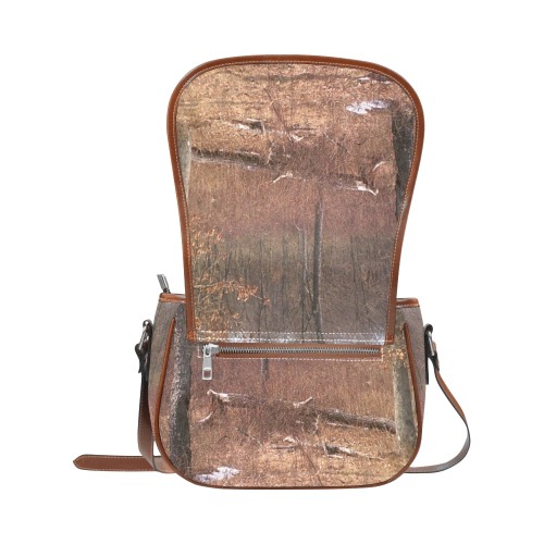 Falling tree in the woods Saddle Bag/Small (Model 1649) Full Customization
