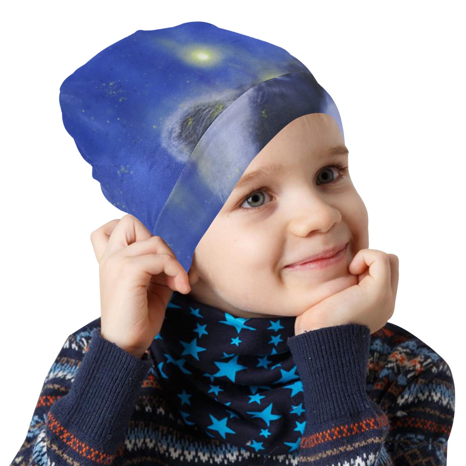 a racoon All Over Print Beanie for Kids