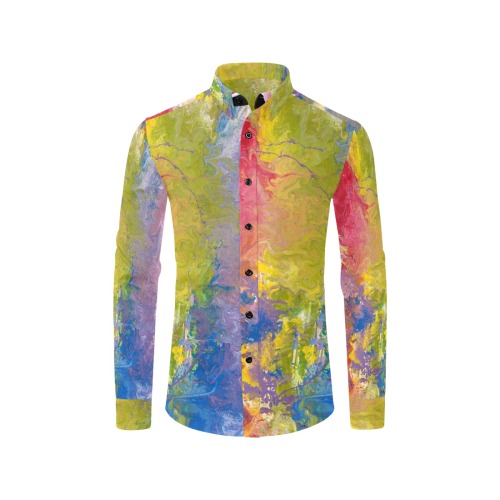 Rainbows All Around You Men's All Over Print Casual Dress Shirt (Model T61)