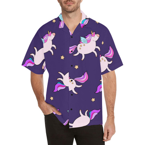 Cute Fat Unicorn Hawaiian Shirt (Model T58)
