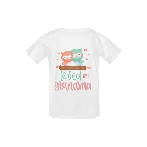 Loved By Grandma with Adorable Owls Kid's  Classic T-shirt (Model T22)