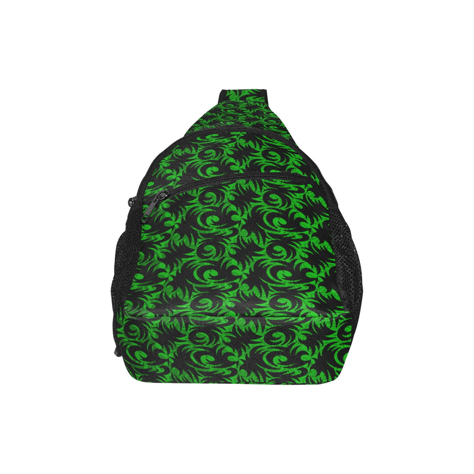 green swirl All Over Print Chest Bag (Model 1719)