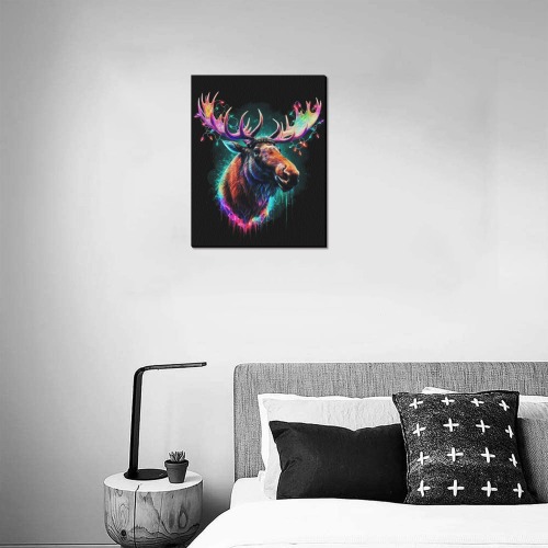 Electric Moose Upgraded Canvas Print 11"x14"