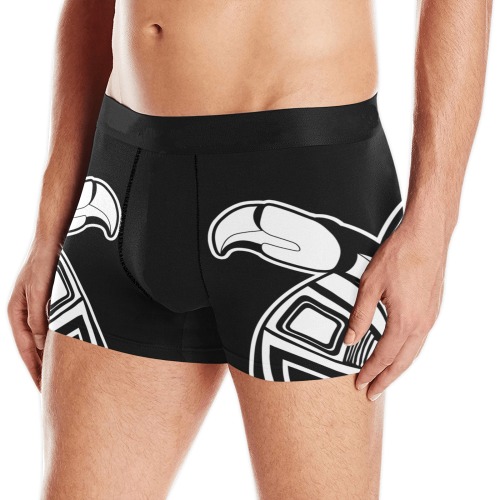 snakebird meet Men's Boxer Briefs w/ Custom Waistband (Merged Design) (Model L10)