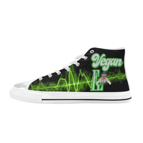 Vegan Collectable Fly Women's Classic High Top Canvas Shoes (Model 017)