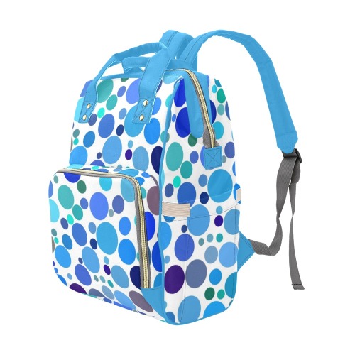 Blue Dots Diaper Bag Multi-Function Diaper Backpack/Diaper Bag (Model 1688)