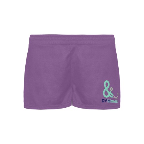 Shorts purple with single logo Women's Pajama Shorts