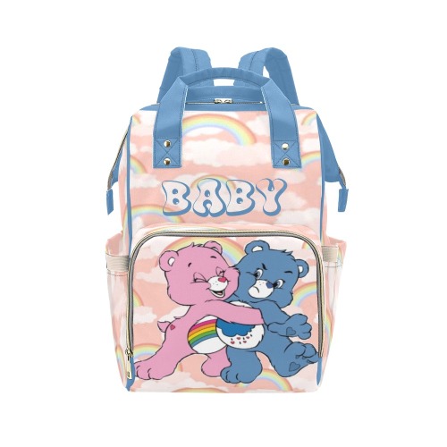 carebear baby bag Multi-Function Diaper Backpack/Diaper Bag (Model 1688)