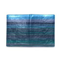 Abstract Blue Horizontal Stripes Custom NoteBook B5